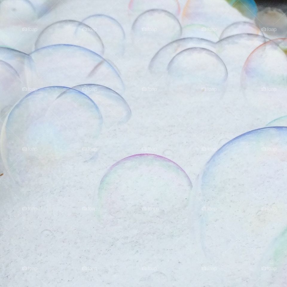 Soap bubbles in the winter