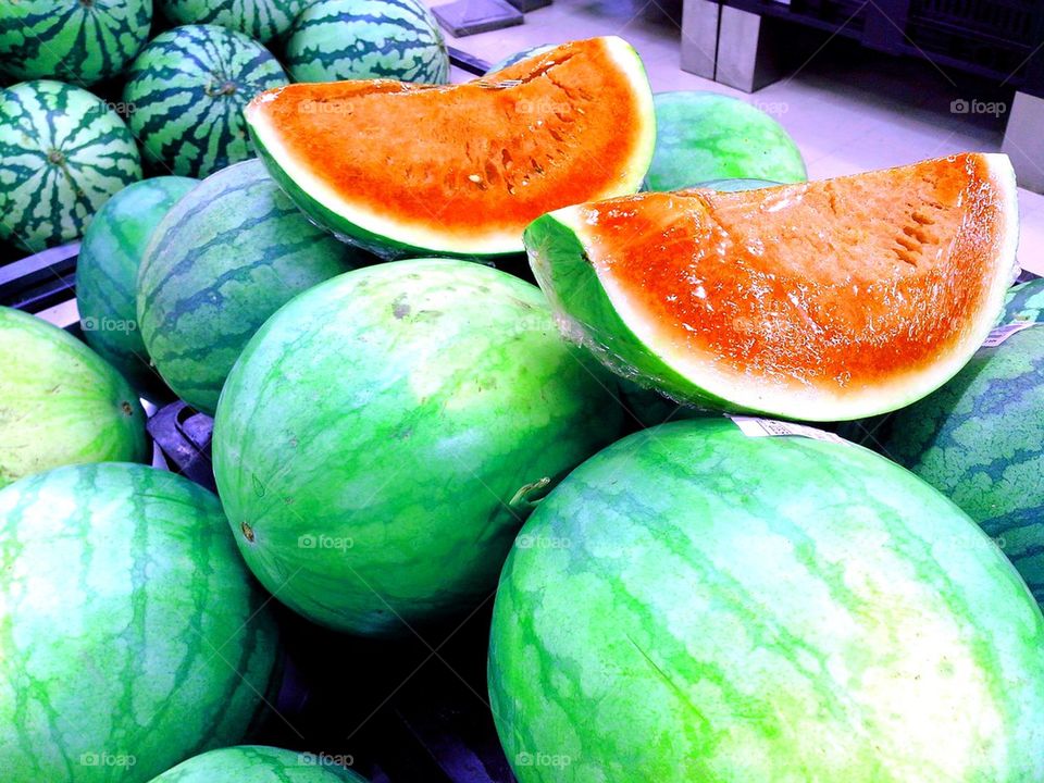 watermelon sold at a grocery store