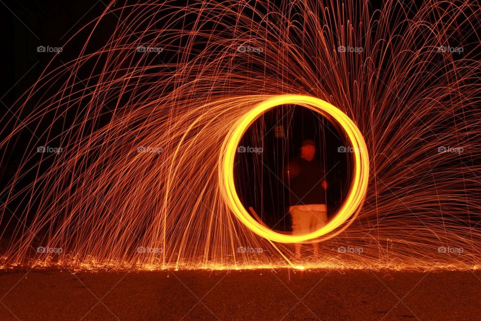 Fire spinning