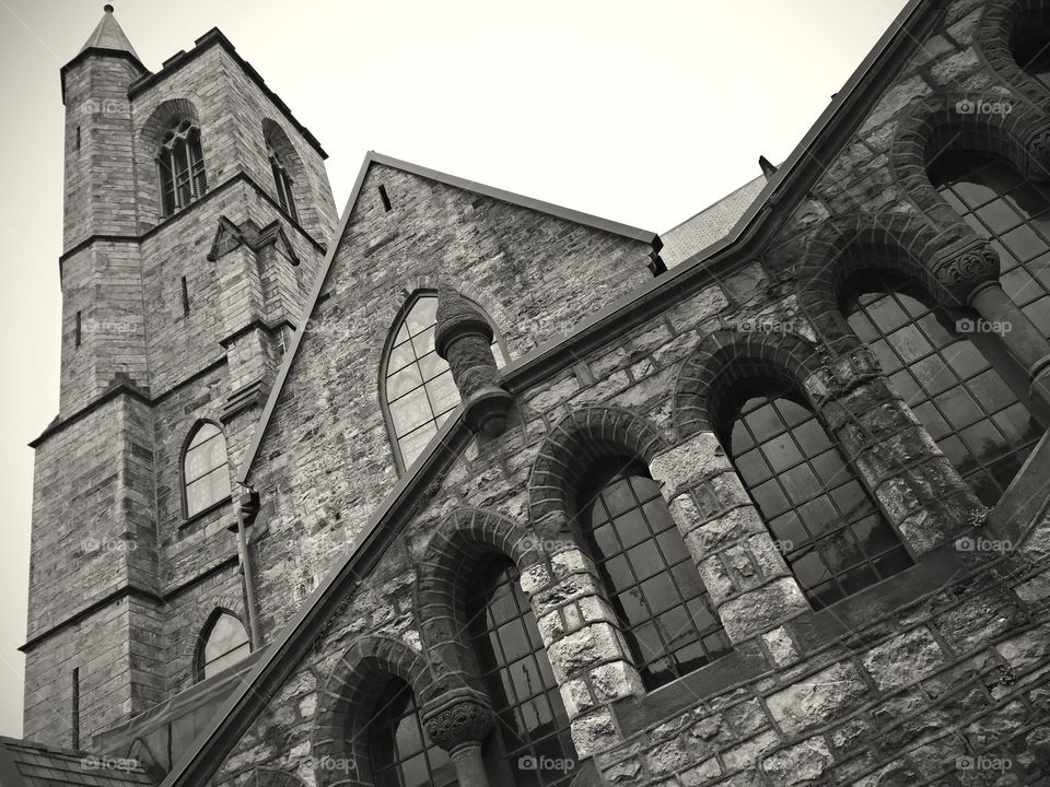 Gothic. A stone church in Jim Thorpe, PA.