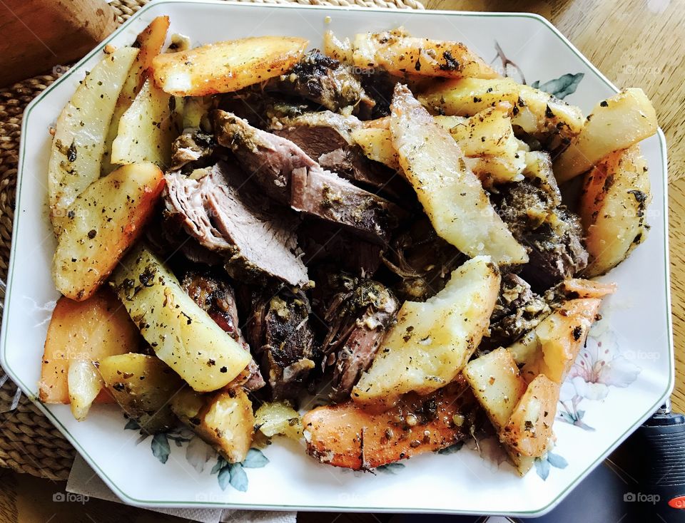Easter lunch (lamb and potatoes)! :)