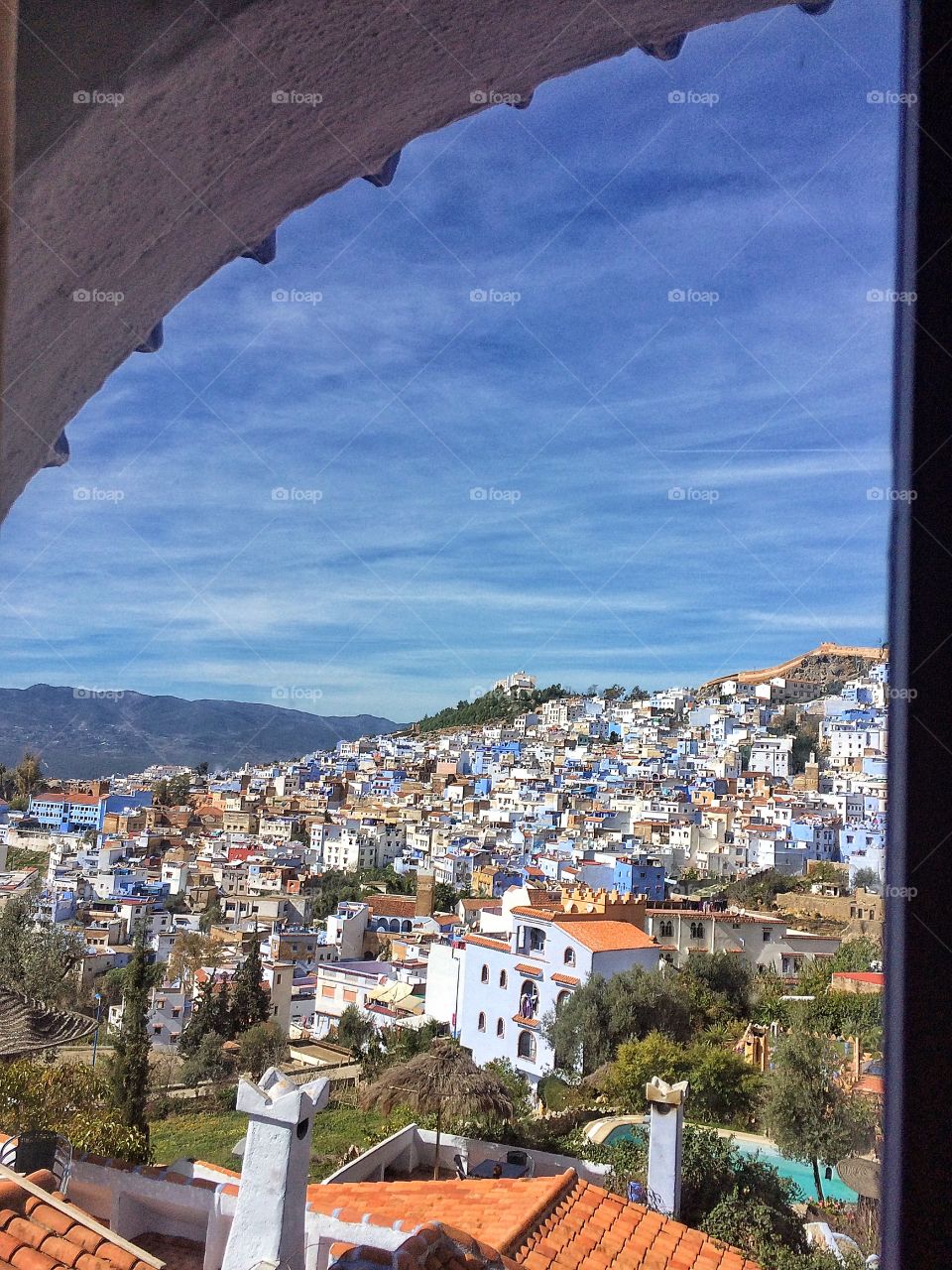 View over Chefchauen Morocco