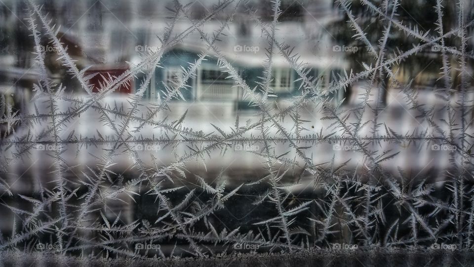 Frost on window