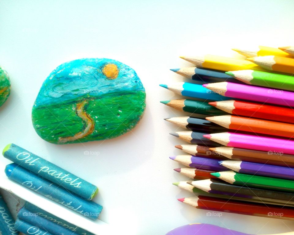 Painting nature on the stone