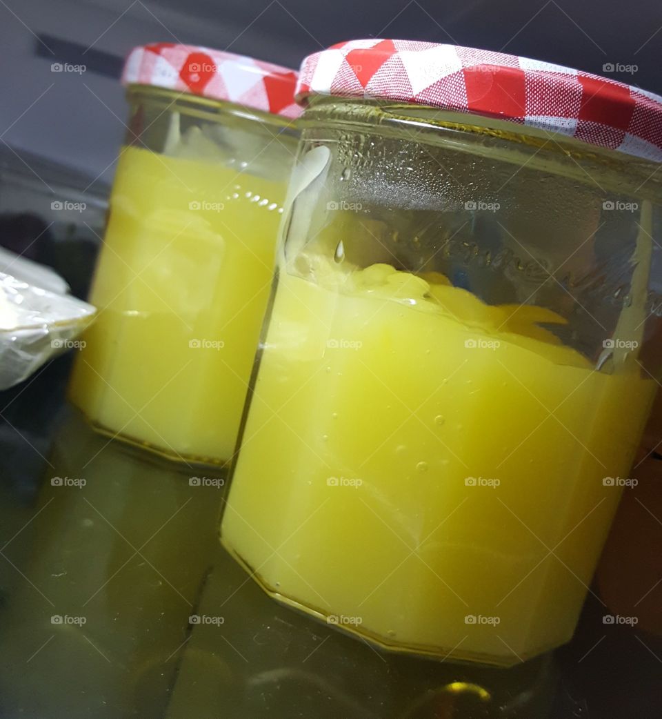 Homemade lemon curd.
