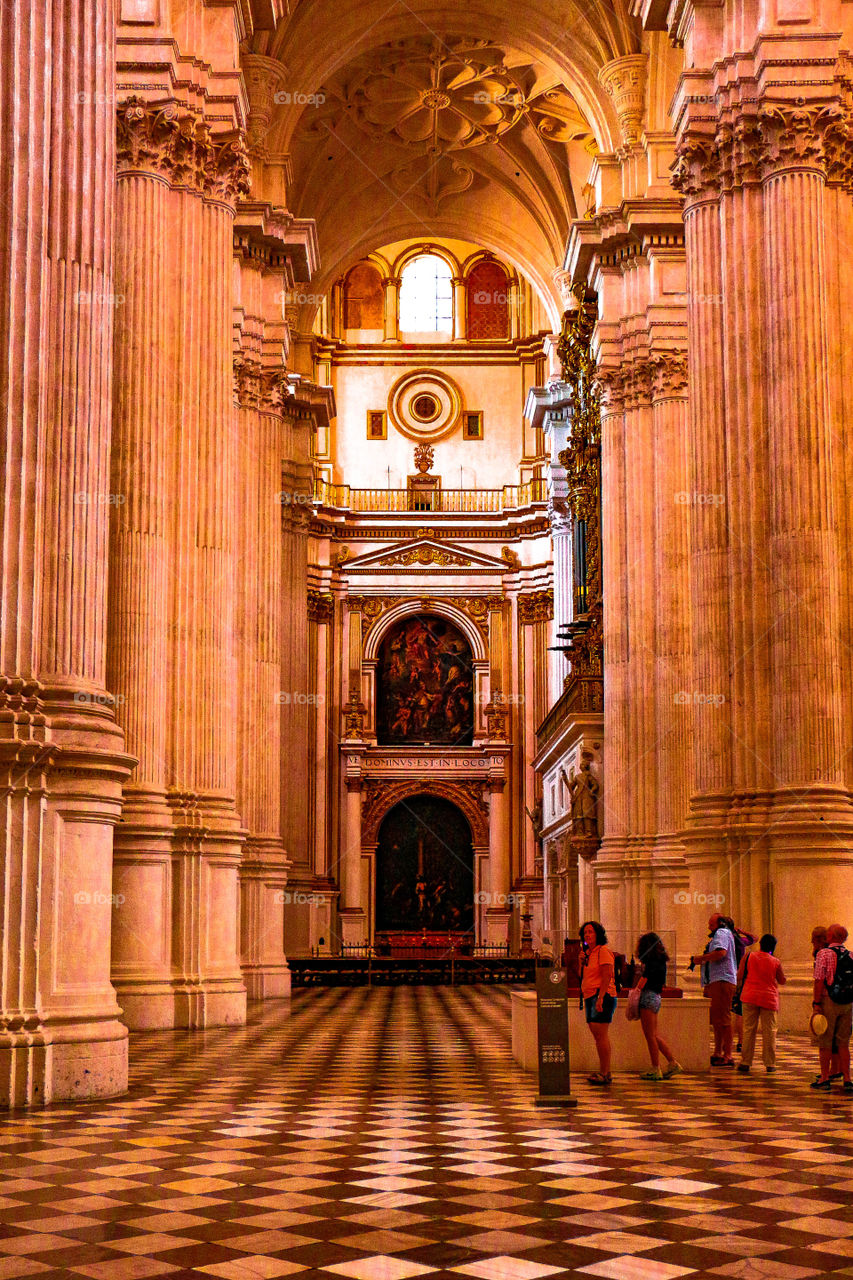 Inside of the cathedral Seville Spain