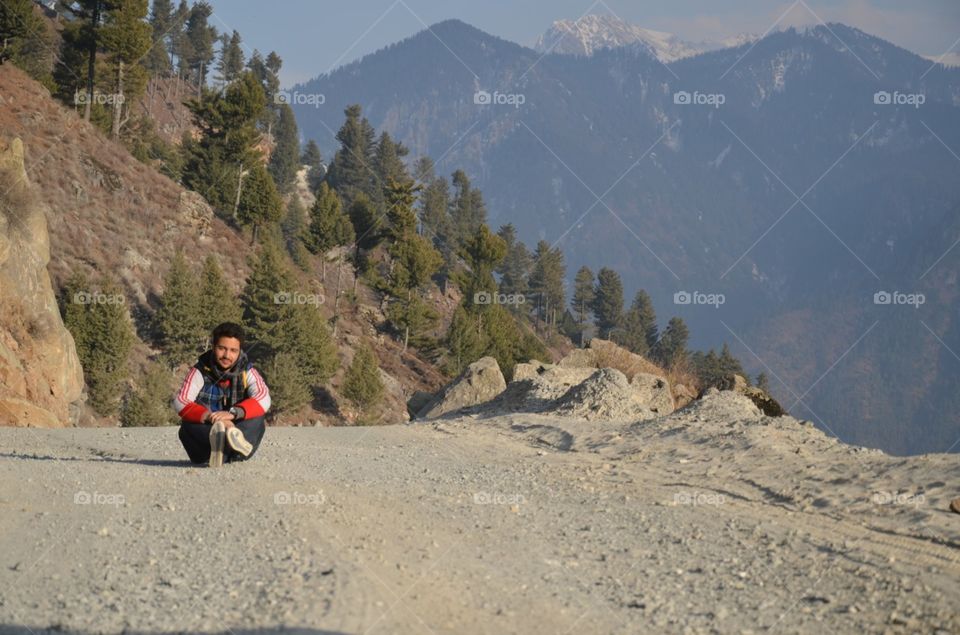 sitting In road