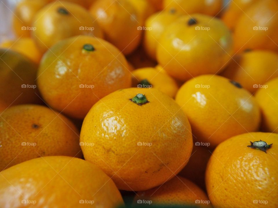 Fresh oranges at the market