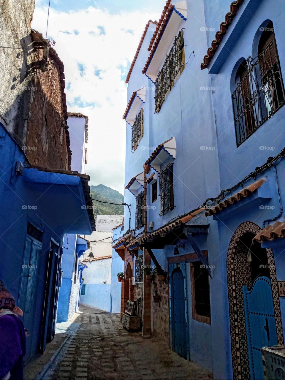 Alleys of chefchaouen in morroco