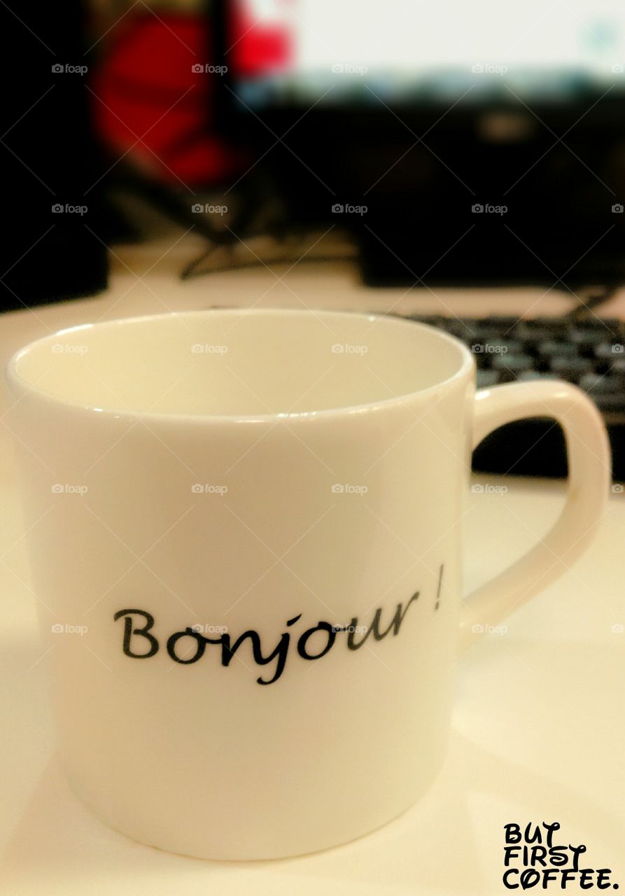 Coffee Mug at Office Desk