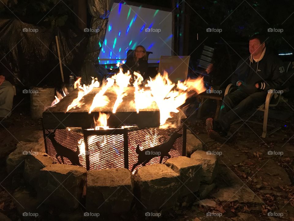 Sitting around the fire 