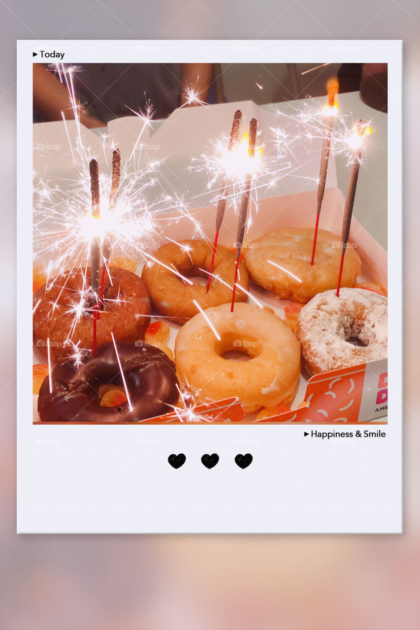What do you think about having donuts as birthday cake? What do you think about having sparklers as candles?
