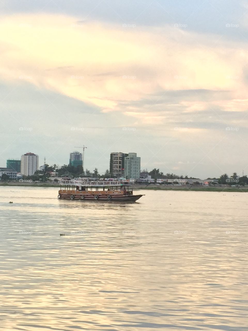 Ship on the river