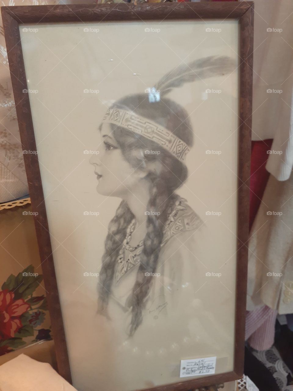 Antique Sketch of a Flapper Girl