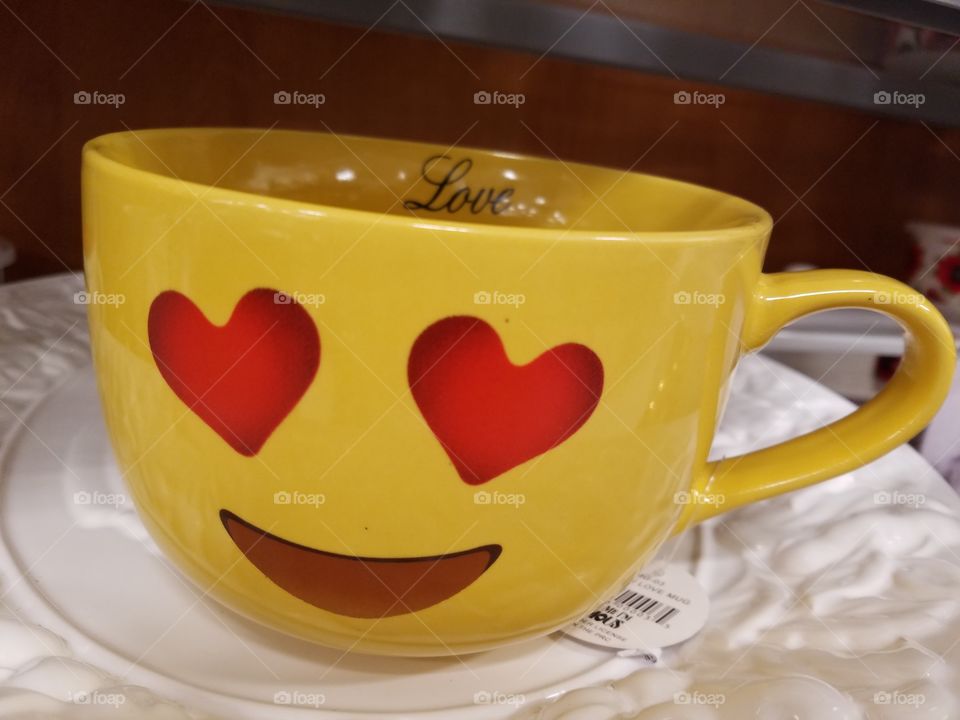 Heart emoji love mug