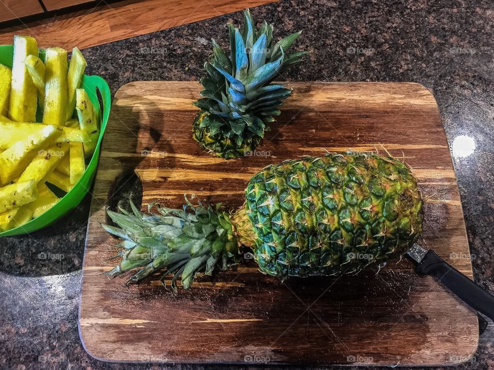 Cutting Pineapple
