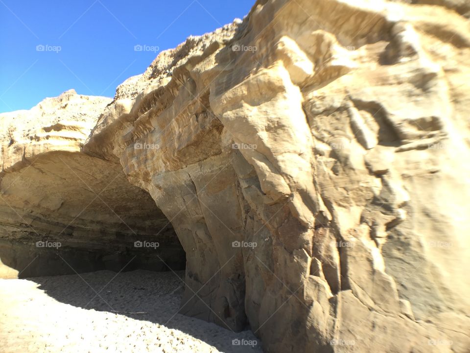 Cave in a sandstone cliff