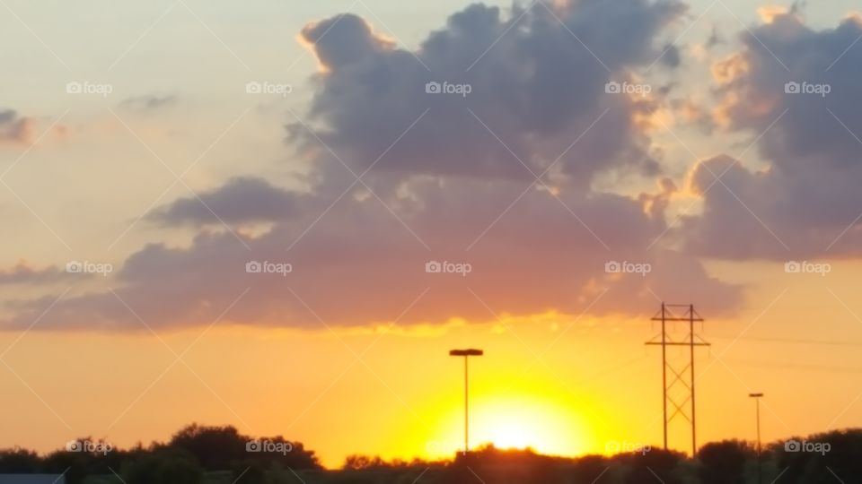 sunset with technology