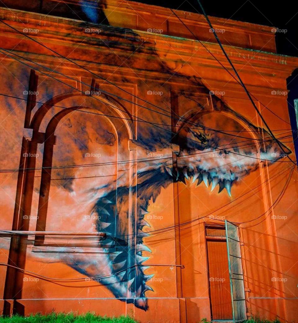 shark mural
