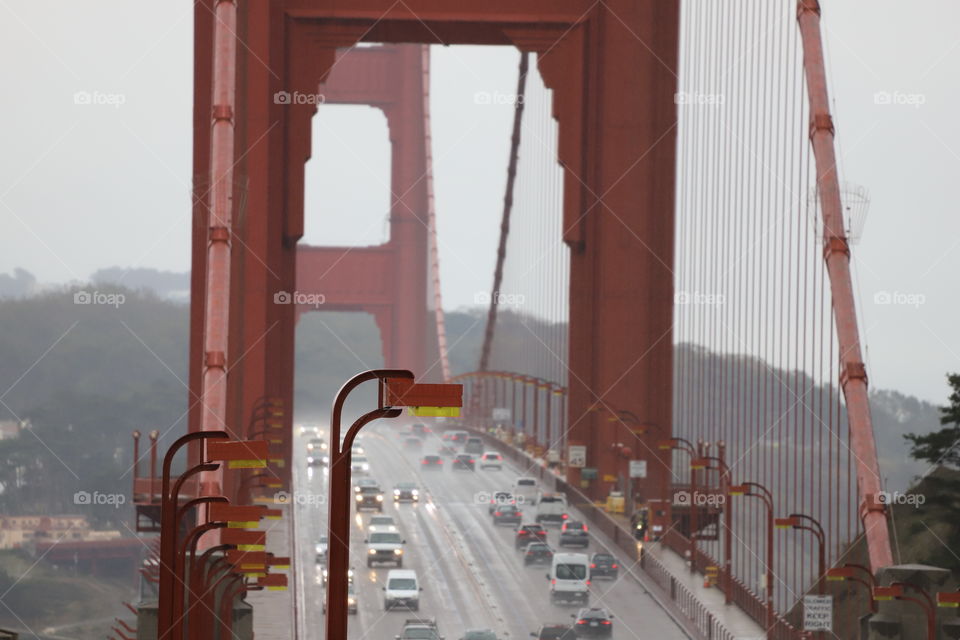 Traffic on a busy bridge 