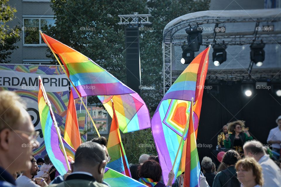 Rainbow flags