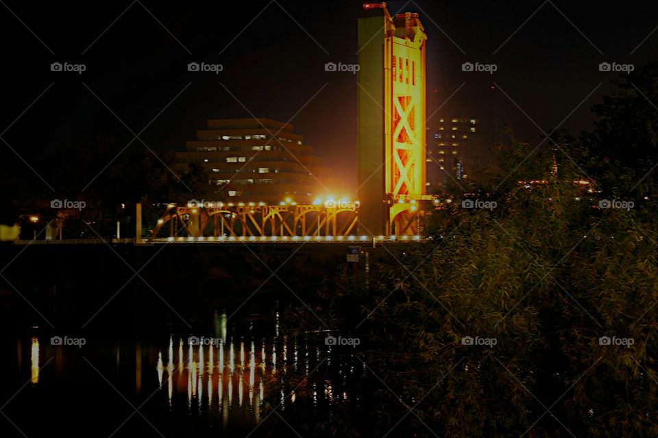 taking a long exposure photograph of the famous Golden Bridge in Sacramento California.
