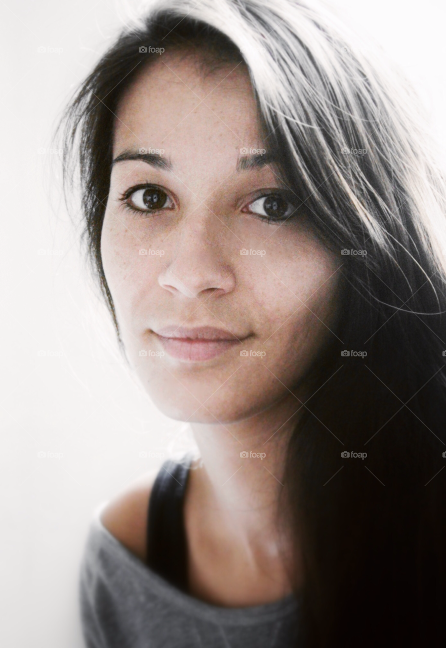 girl happy brown portrait by ahilton2007