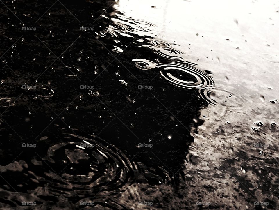 water droplets forming the water waves