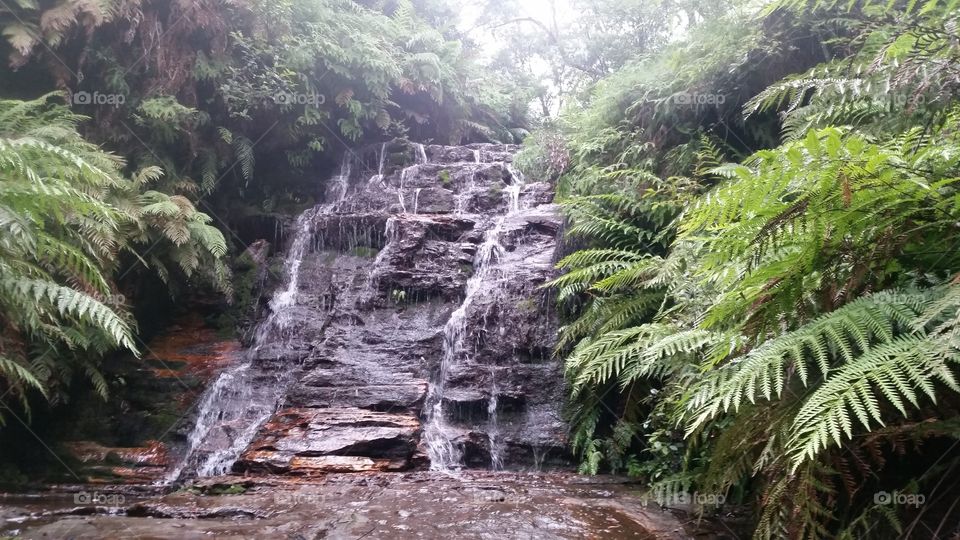 Waterfall stairway to heaven