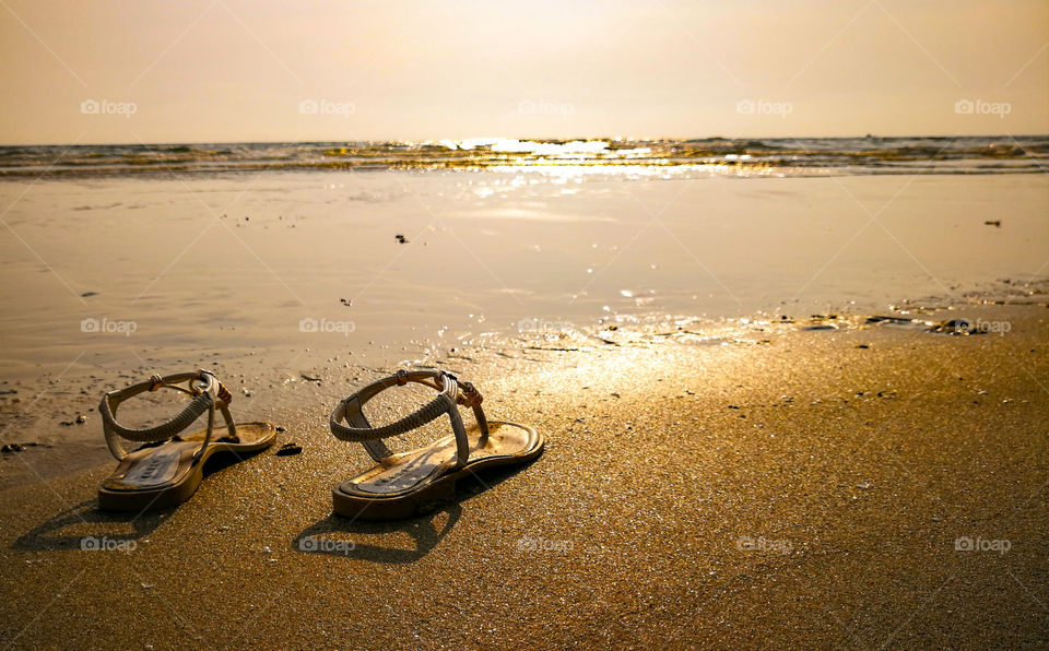 shoes on the beach