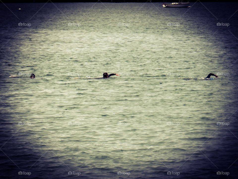 Swimming in the ocean 