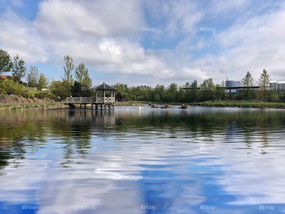 Beautiful summer day taking a walk around the pond. Anywhere there is water I usually love. This particular spot is great because it’s never crowded.