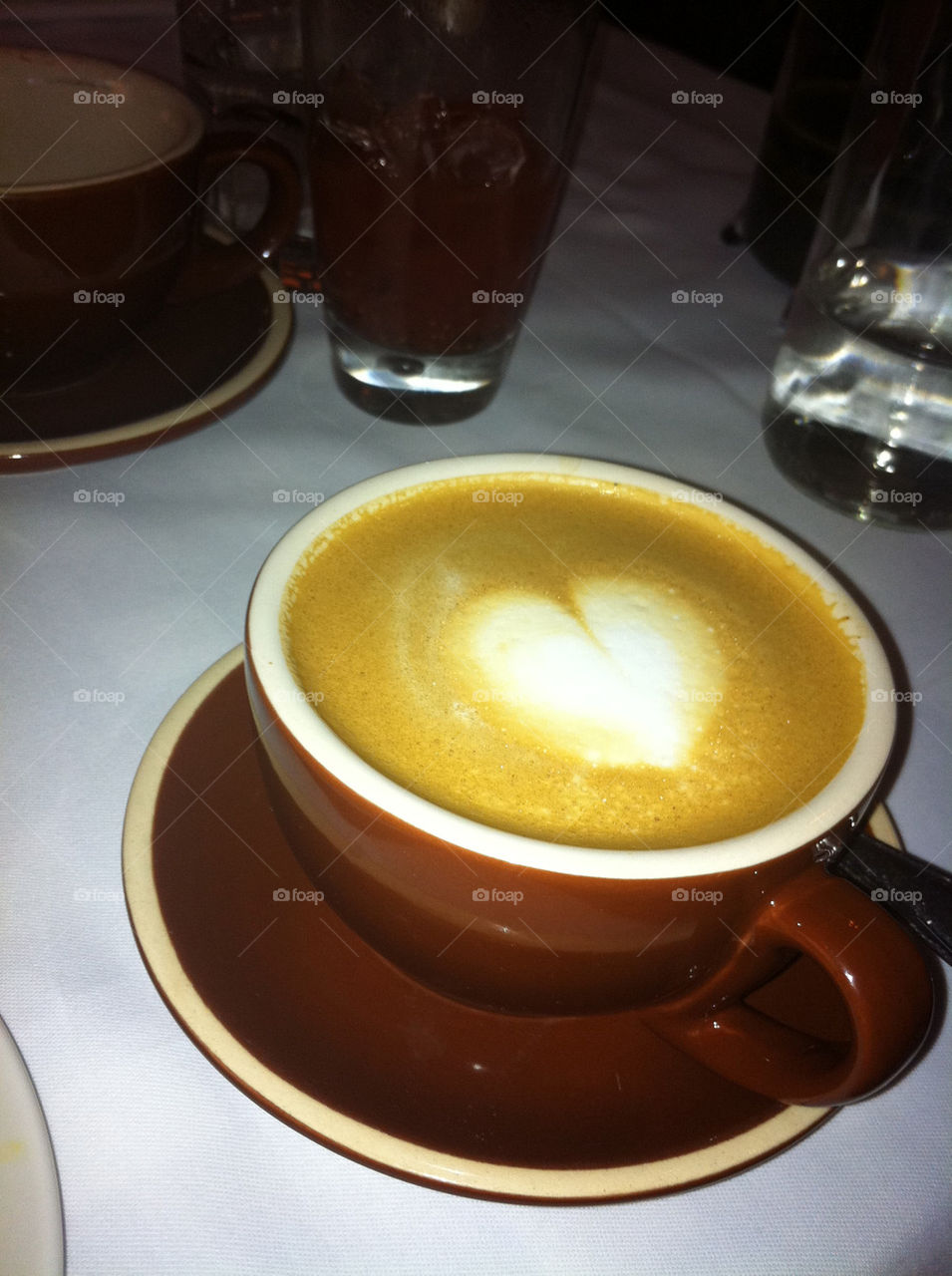 coffee heart breakfast cappuccino by hipcarrie