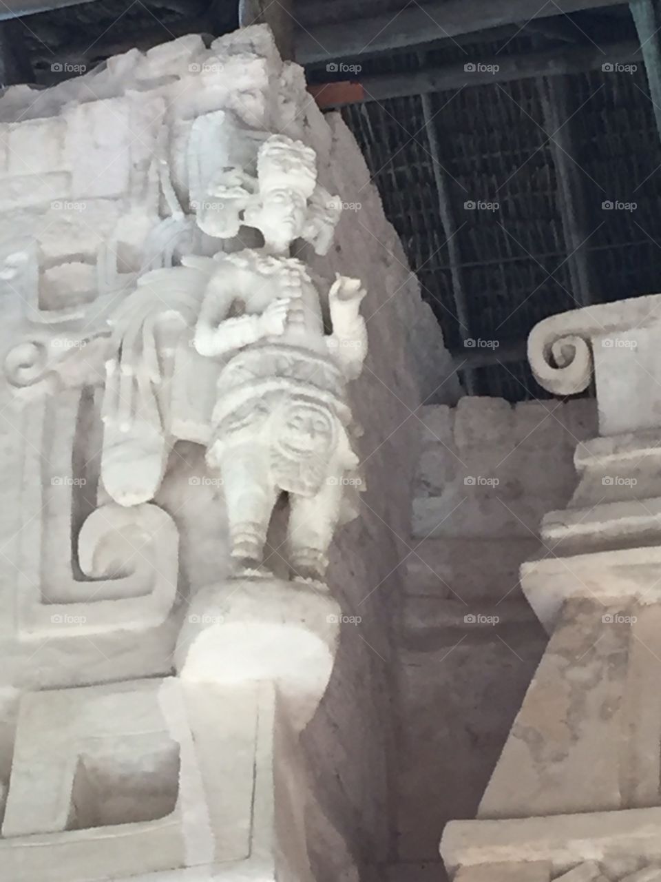 Ek Balam Temple Cleaned Carvings Mexico 