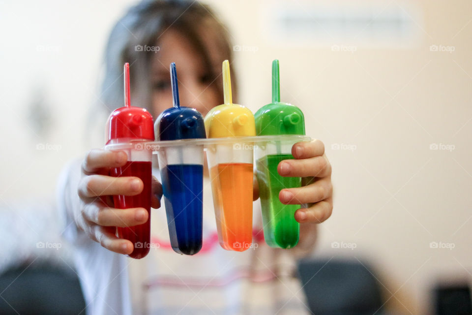 Homemade ice pops