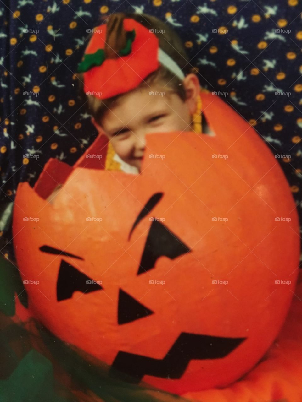 Littl boy in Pumpkin 
