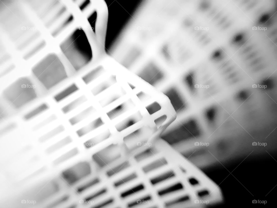 shuttlecocks in black and white