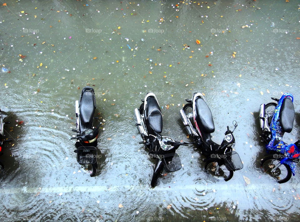 Bikes in flood