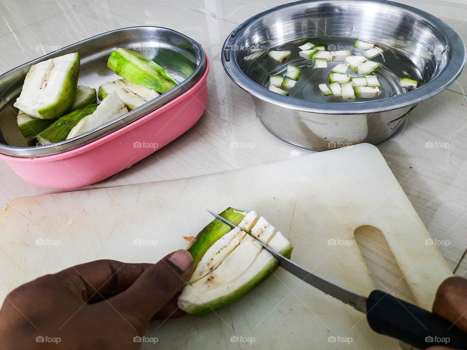 Plantain Cutting - traditional food