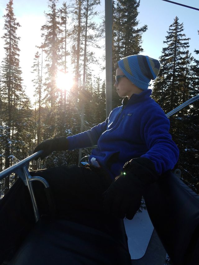 Ski lift on mountain