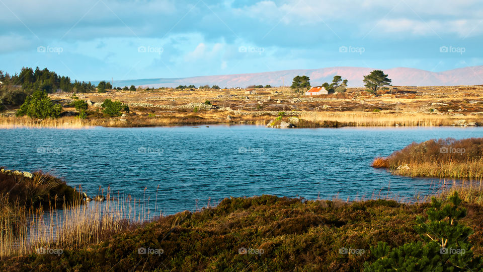 House by the lake at West of Ireland