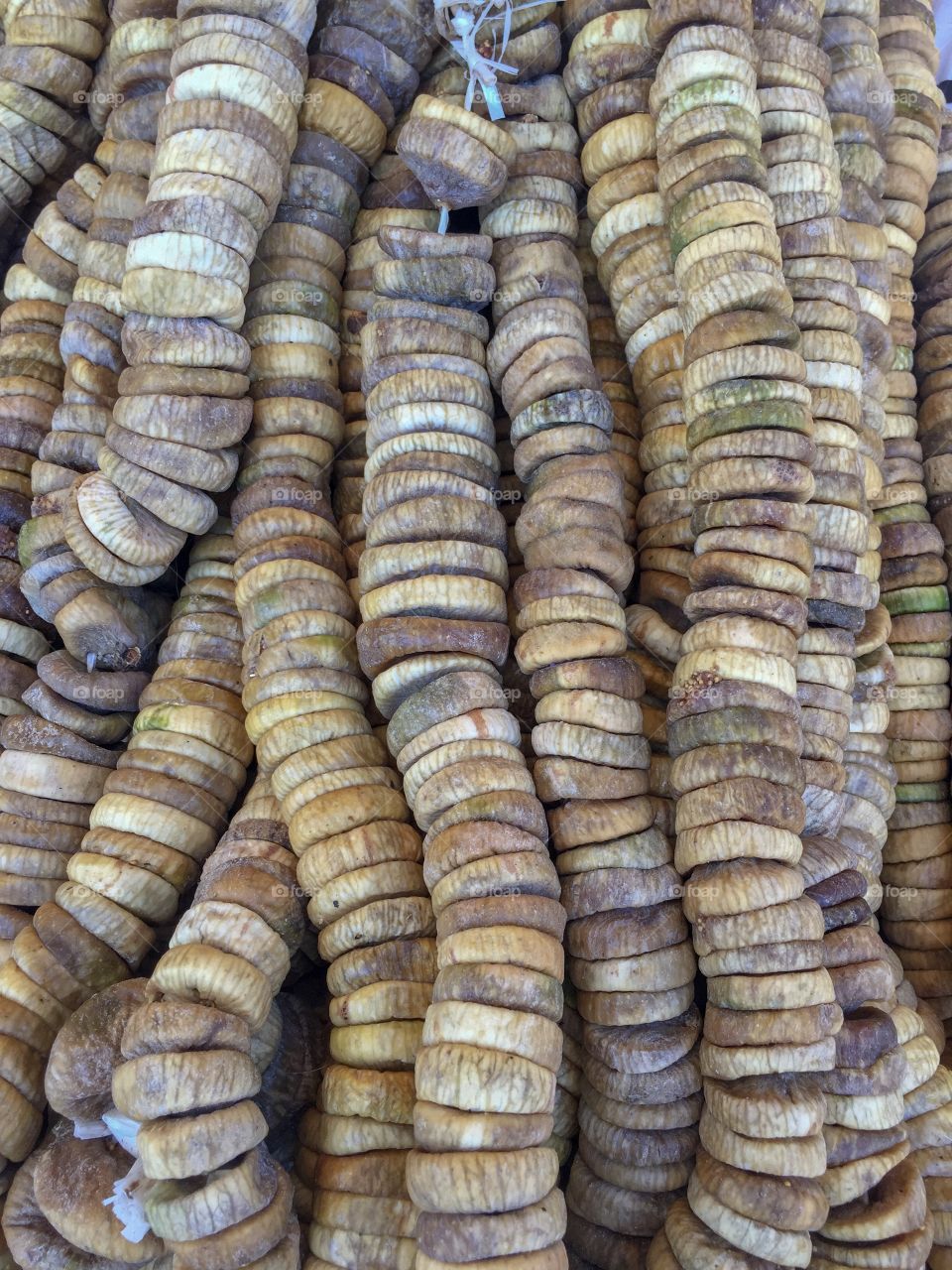 Dried bananassold  at a market in Morocco