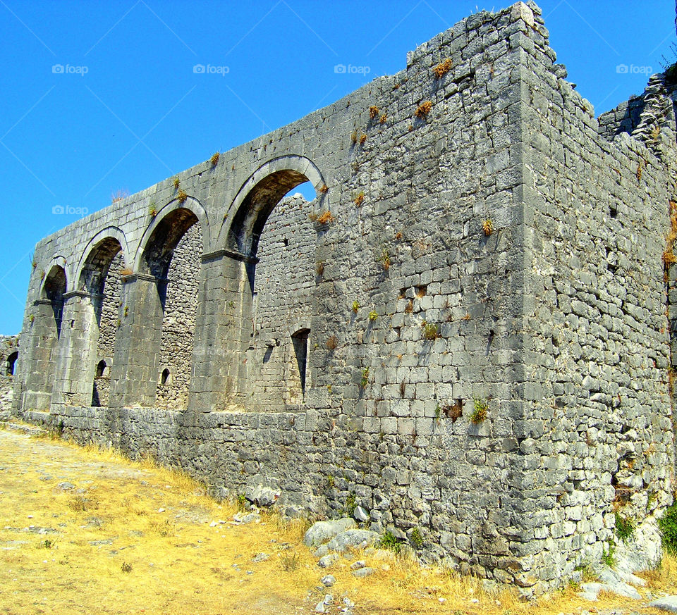 wall buildings ruin fästning by spikerbagger