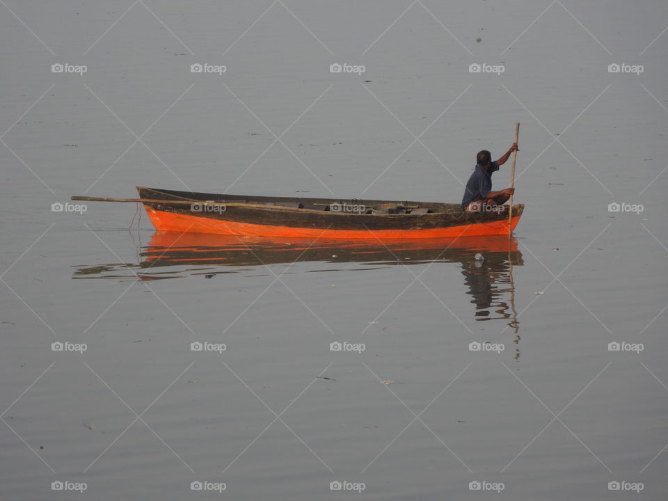 boat on lake in India