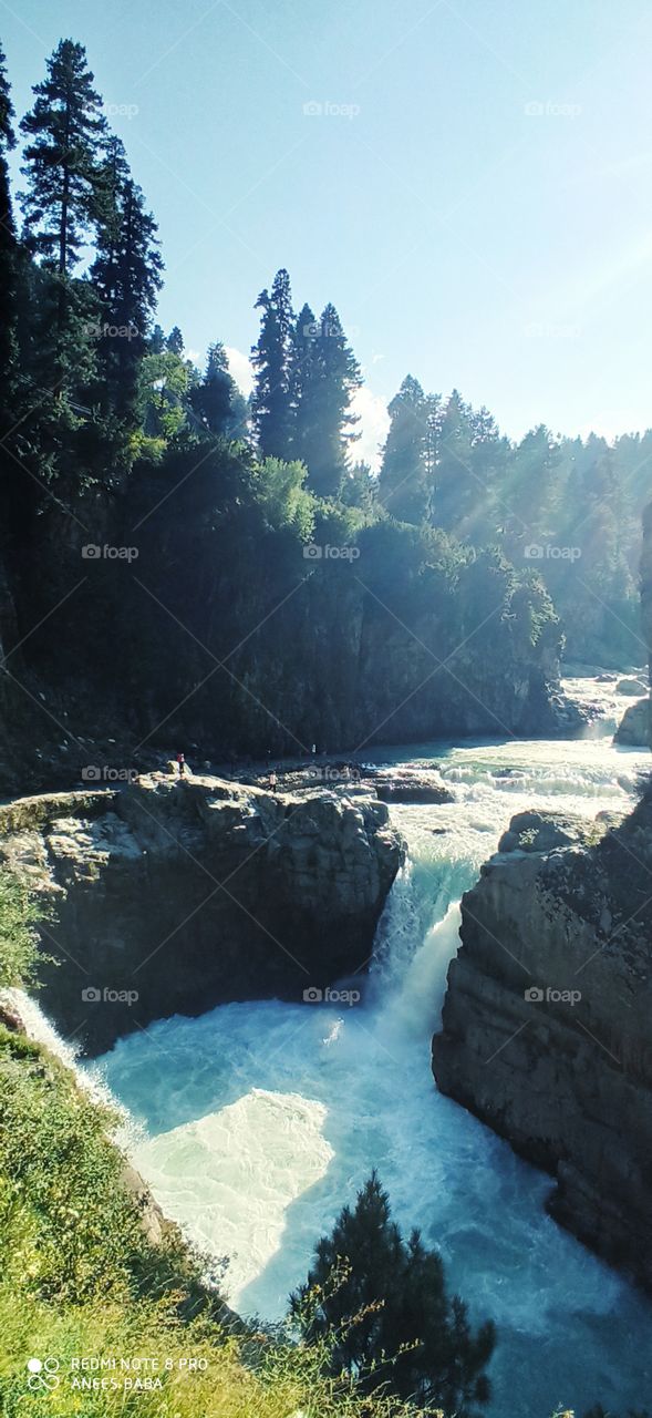 A beatiful view of Aharbhal Water from a nearby big boulder n at a height...
The natural waterfall is located some 16km away from Town Shopian Kashmir in Valley Kashmir