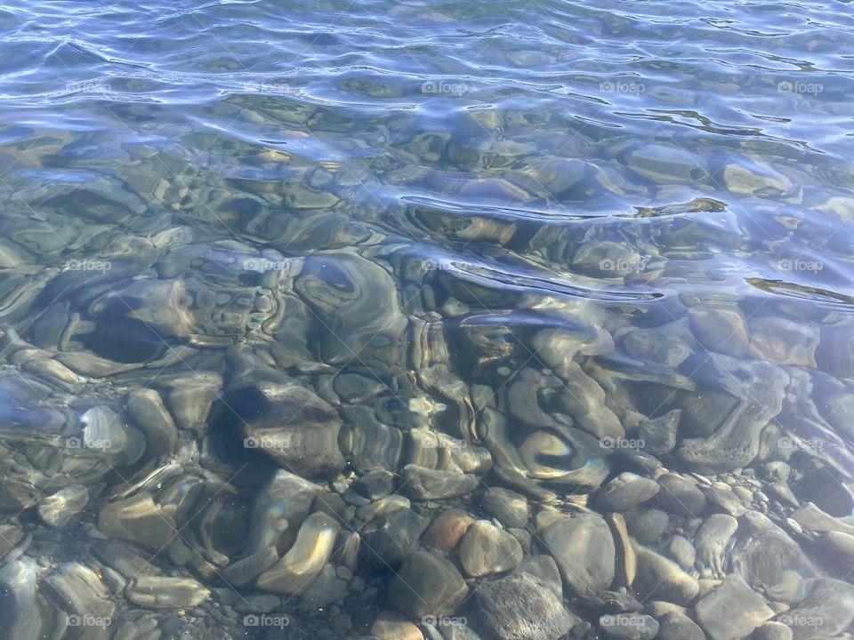 Lake Tahoe is so clean and clear you can see rocks that are many feet below. 