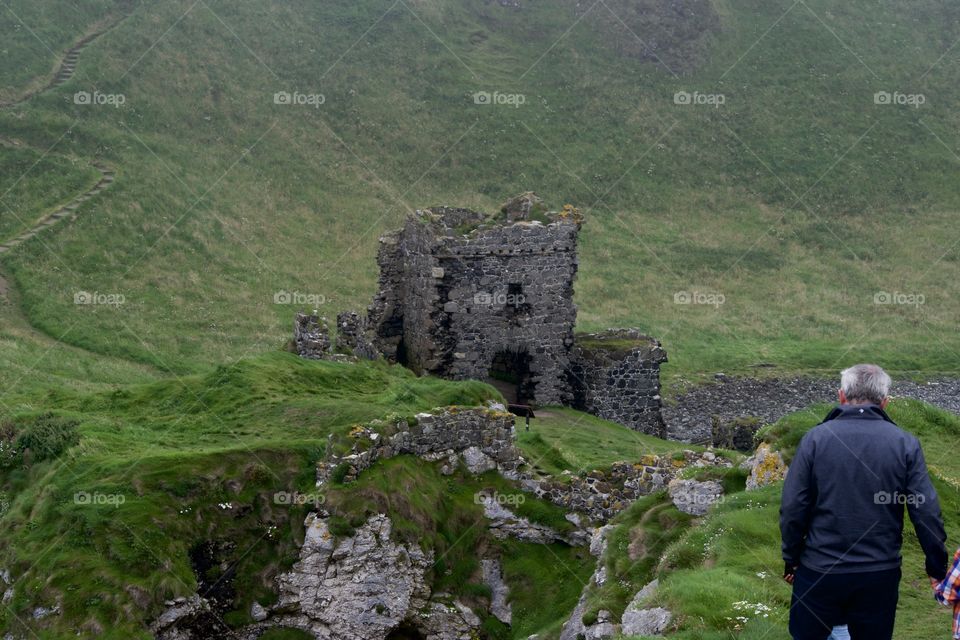 Kinbane Castle ruins In Northern Ireland