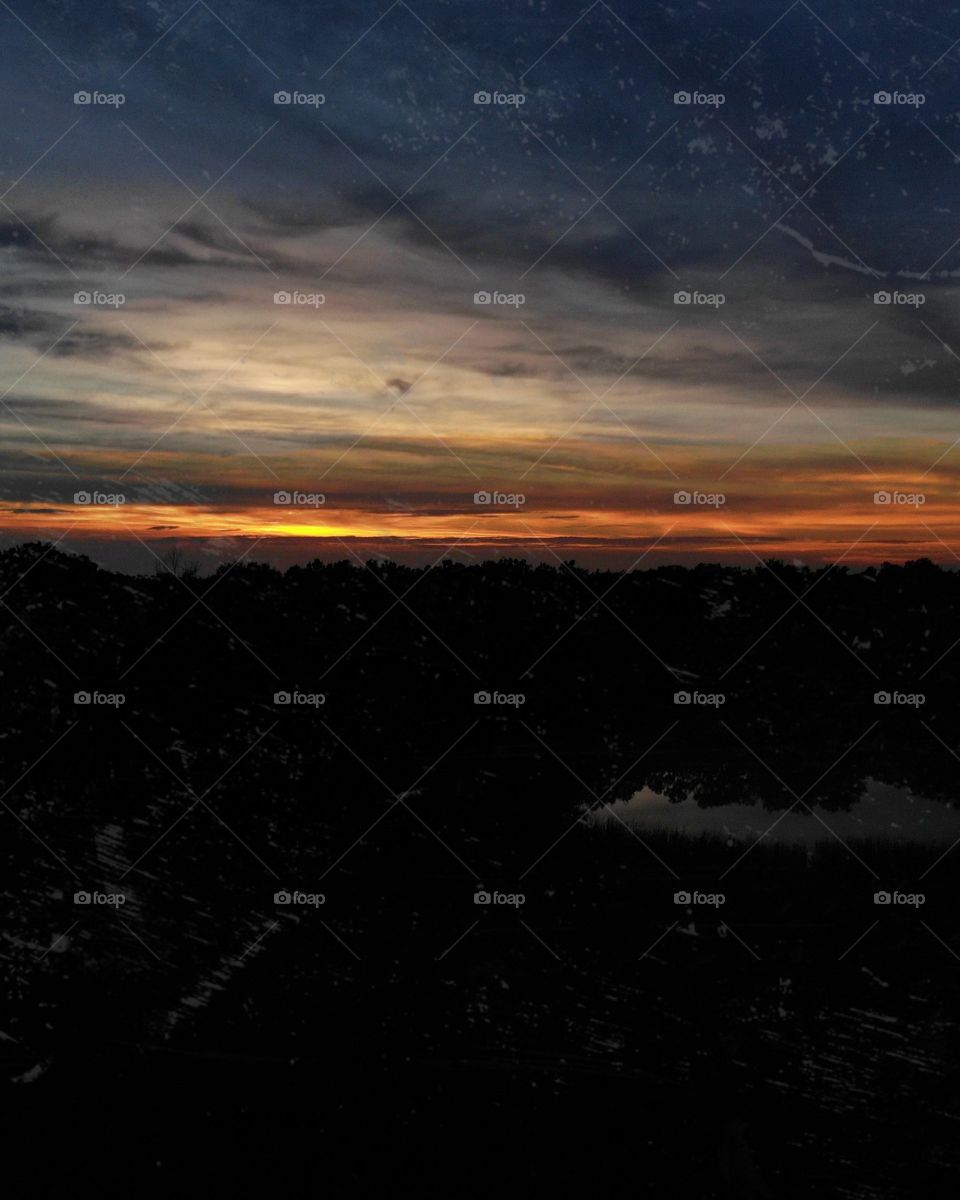 Textures of the sunset in the evening.