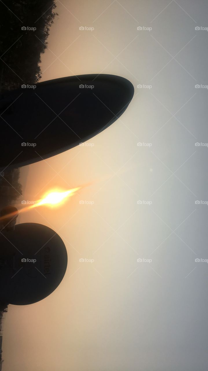 Sunset, Flame, Moon, Sun, Art