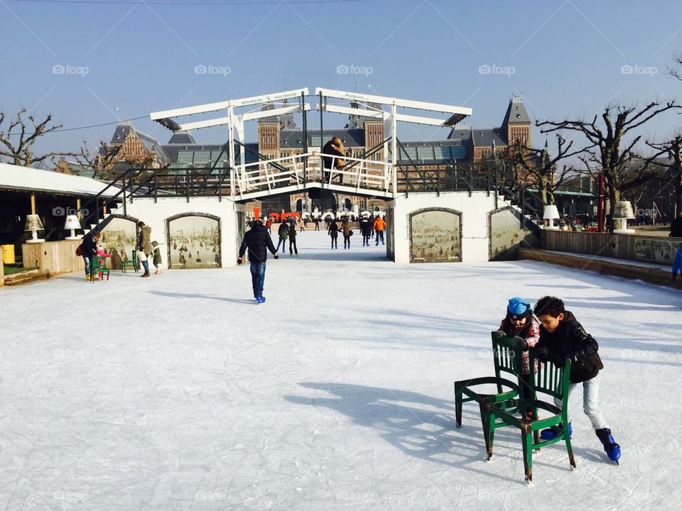 Ice skating